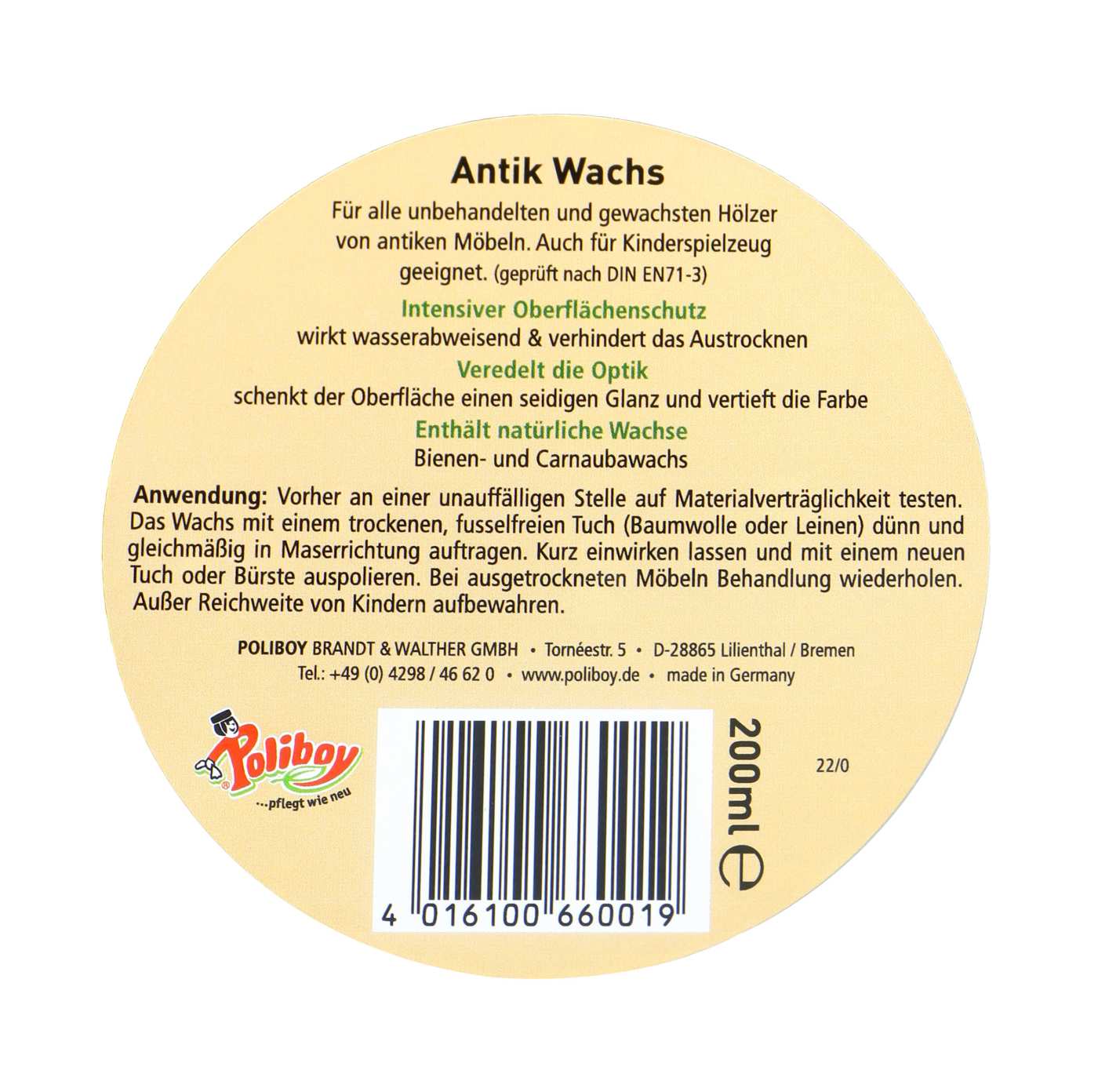 Poliboy Antik Wachs - 200 ml Poliboy Antik Wachs - 200 ml