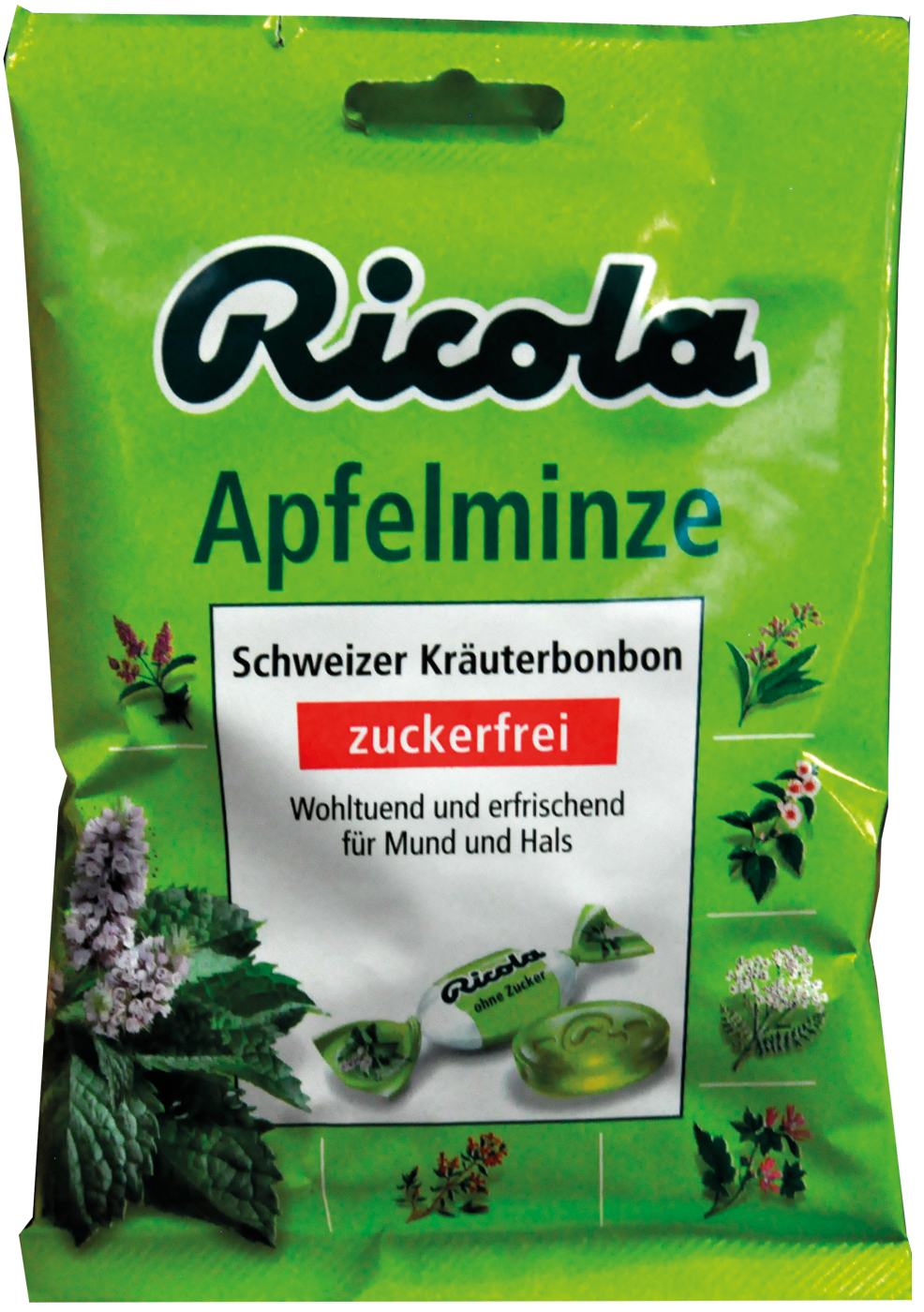 Ricola Apfelminze Zuckerfrei - 75 g Ricola Apfelminze Zuckerfrei - 75 g