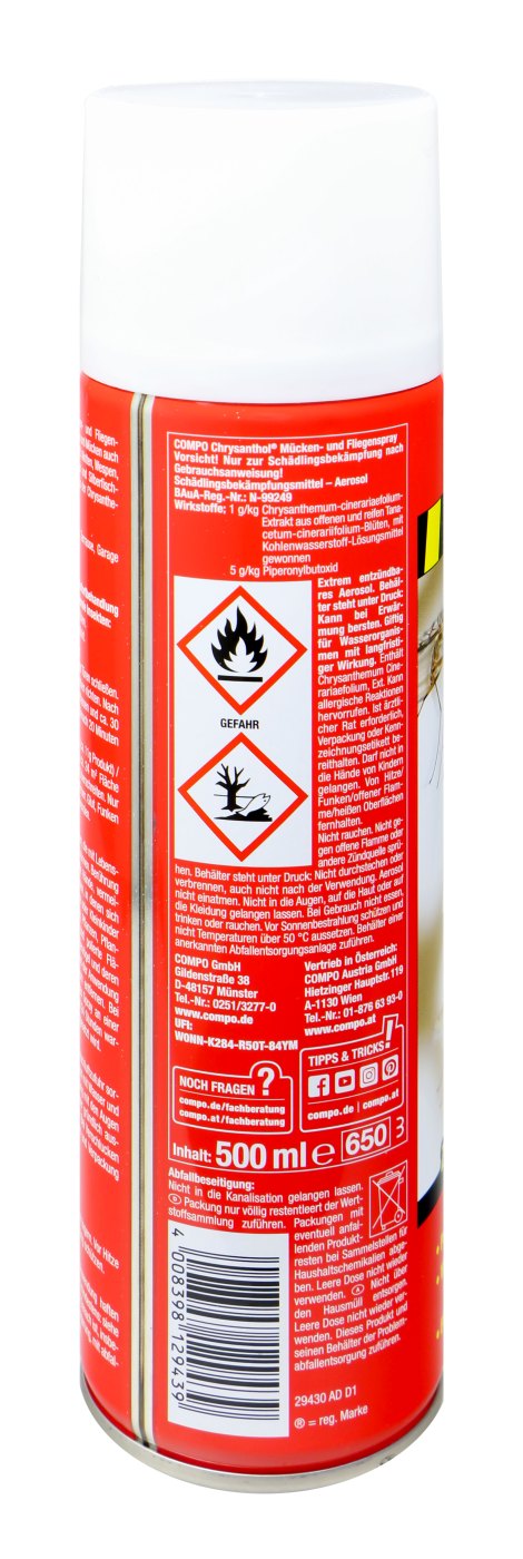 Compo Chrysanthol Mücken-und Fliegenspray - 400 ml Compo Chrysanthol Mücken-und Fliegenspray - 400 ml