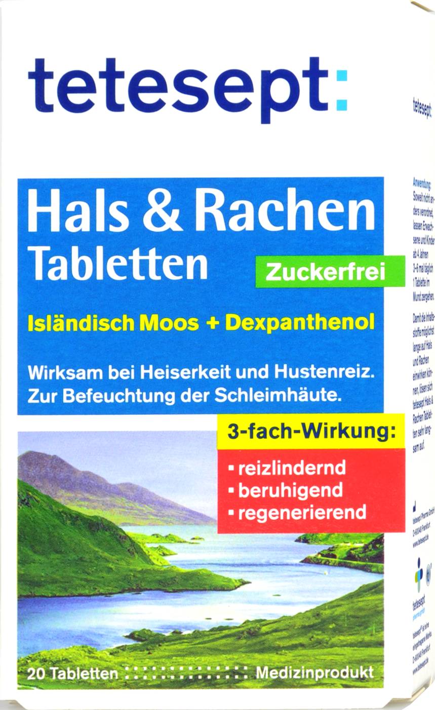 Tetesept Hals Tabletten Isländisch Moos Zuckerfrei - 20 Stück Tetesept Hals Tabletten Isländisch Moos Zuckerfrei - 20 Stück