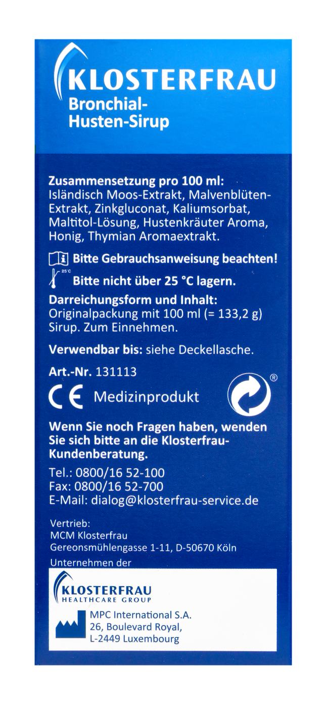 Klosterfrau Bronchial-Husten-Sirup - 100 ml Klosterfrau Bronchial-Husten-Sirup - 100 ml