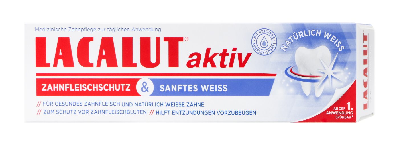 Lacalut Aktiv Zahncreme Zahnfleischschutz & Sanftes Weiss - 75 ml