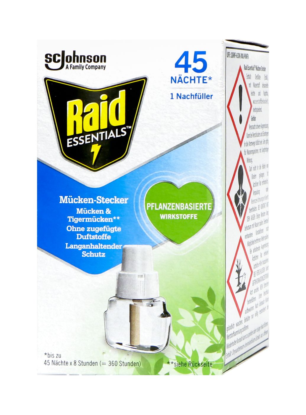 Raid Essentials Mücken-Stecker 45 Nächte Nf Mücken + Tigermücken- 32ml Raid Essentials Mücken-Stecker 45 Nächte Nf Mücken + Tigermücken- 32ml