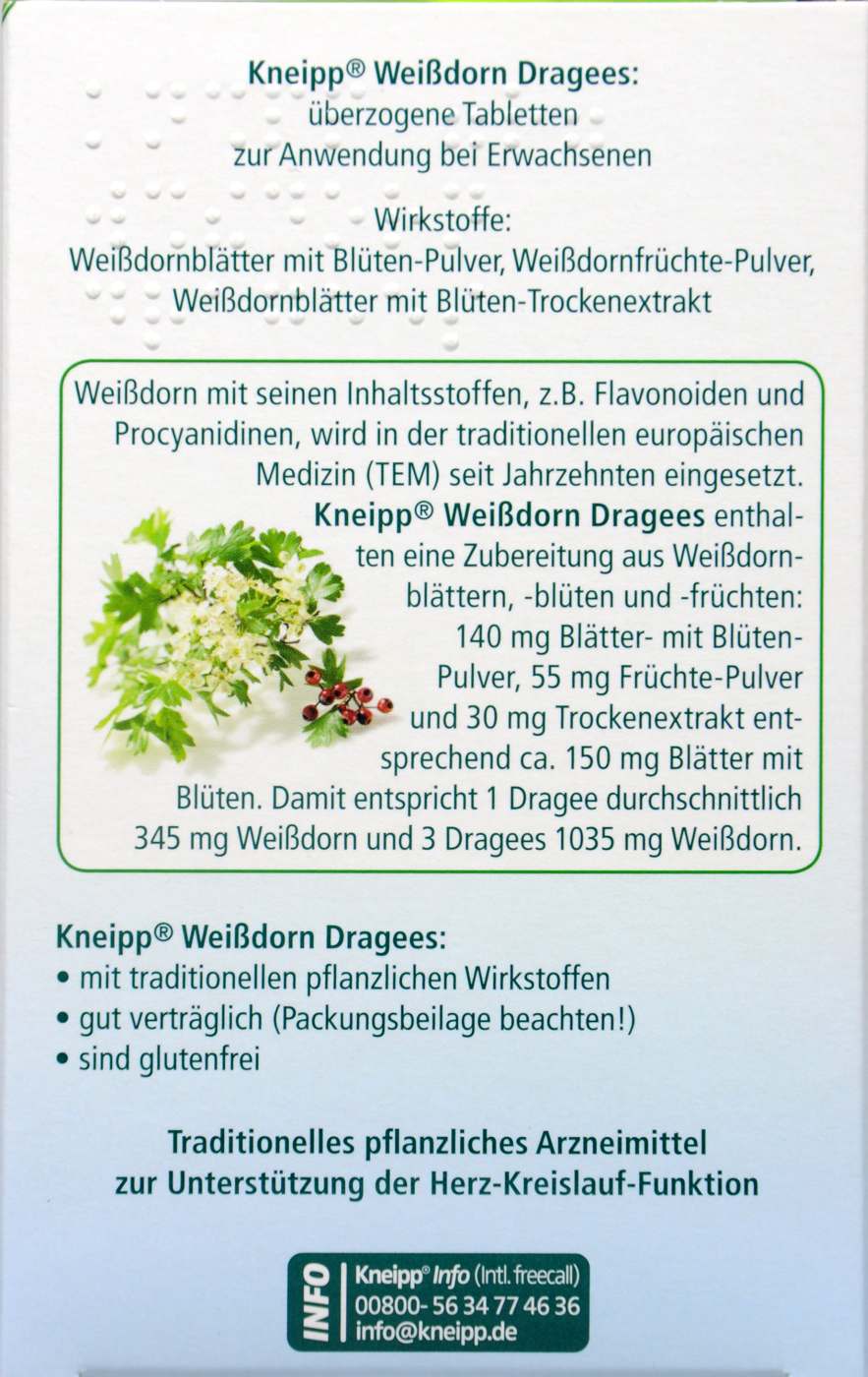 Kneipp Weißdorn Dragees - 90 Stück Kneipp Weißdorn Dragees - 90 Stück