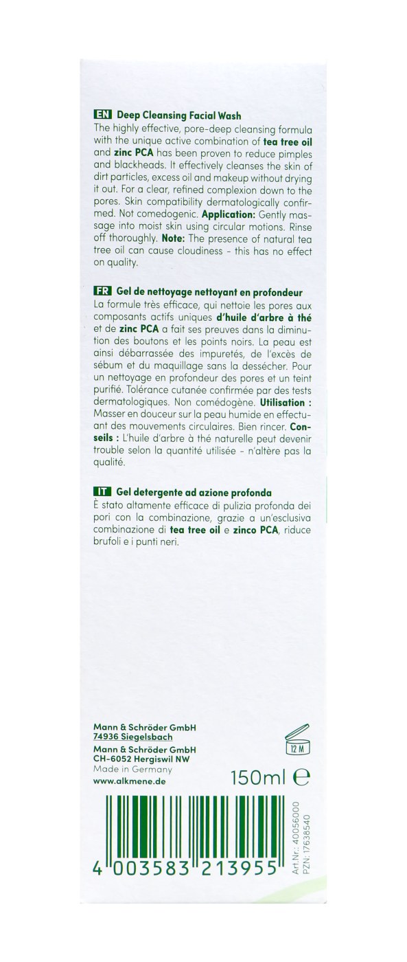 Alkmene Teebaumöl Waschgel Tiefenreinigend - 150 ml Alkmene Teebaumöl Waschgel Tiefenreinigend - 150 ml