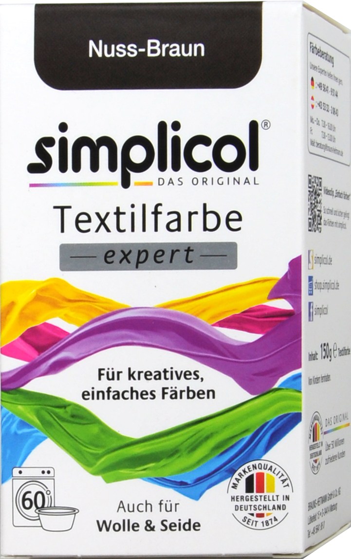 Simplicol Expert Nuss-Braun Textilfarbe - 1716 - 150 g Simplicol Expert Nuss-Braun Textilfarbe - 1716 - 150 g