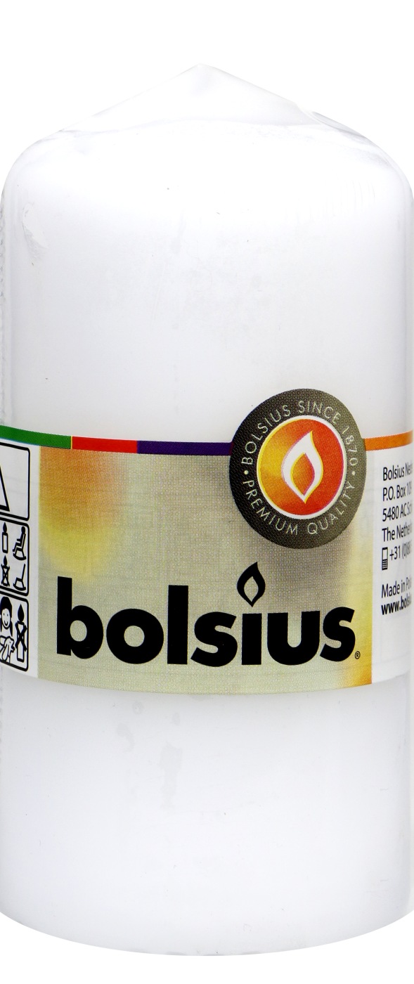 Bolsius Stumpenkerze Weiß - 1 Stück Bolsius Stumpenkerze Weiß - 1 Stück