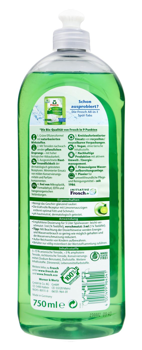 Frosch Limonen Spülmittel - 750 ml Frosch Limonen Spülmittel - 750 ml