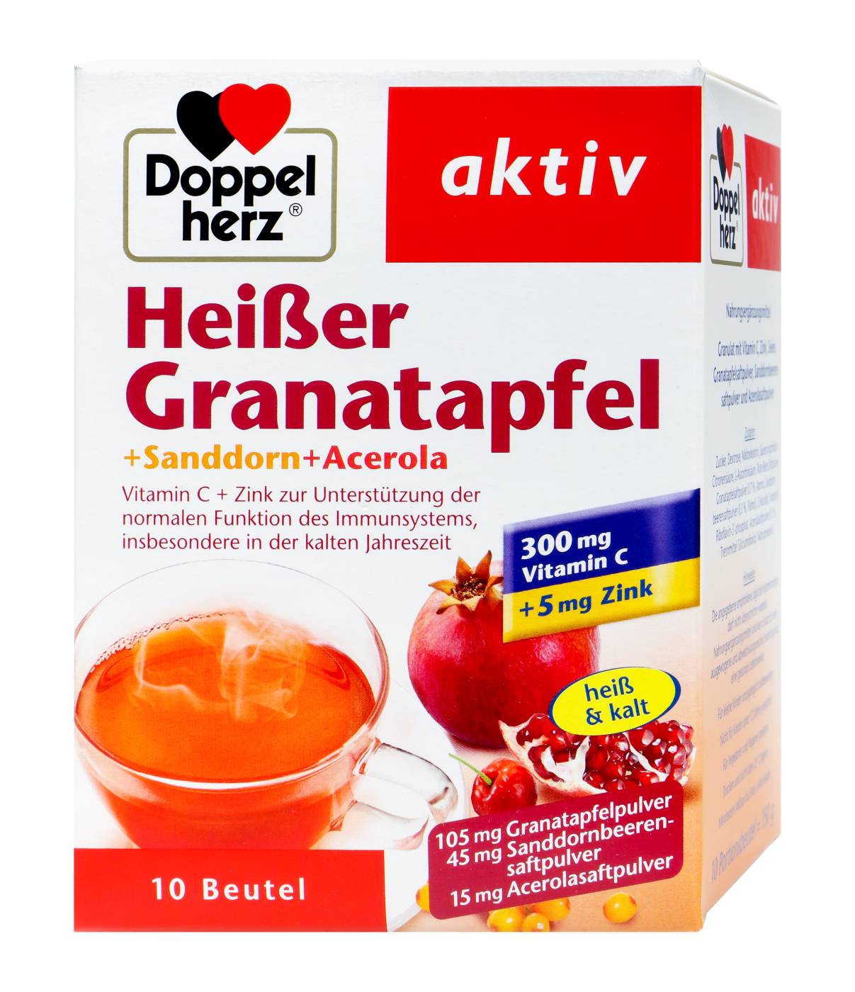 Doppelherz Heißer Granatapfel + Sanddorn + Acerola - 10 Stück Doppelherz Heißer Granatapfel + Sanddorn + Acerola - 10 Stück