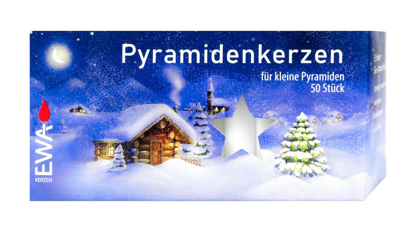 Pyramiden Kerzen 50 / 500 - Weiß - 50 Stück Pyramiden Kerzen 50 / 500 - Weiß - 50 Stück
