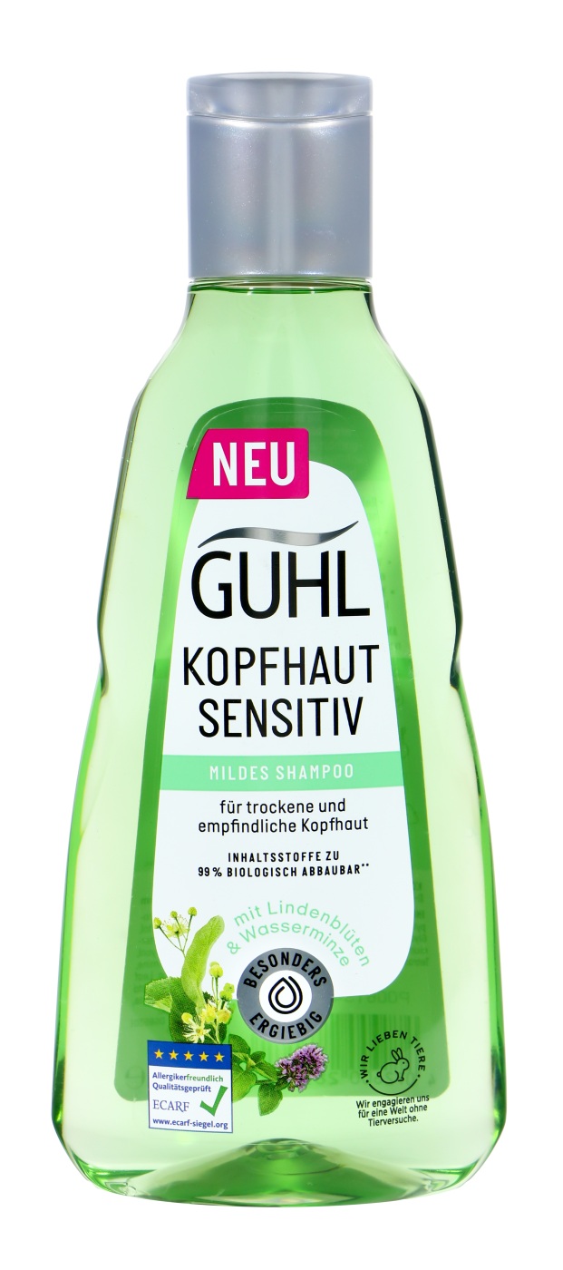 Guhl Shampoo Kopfhaut Sensitiv mit Lindenblüte + Wasserminze - 250 ml Guhl Shampoo Kopfhaut Sensitiv mit Lindenblüte + Wasserminze - 250 ml