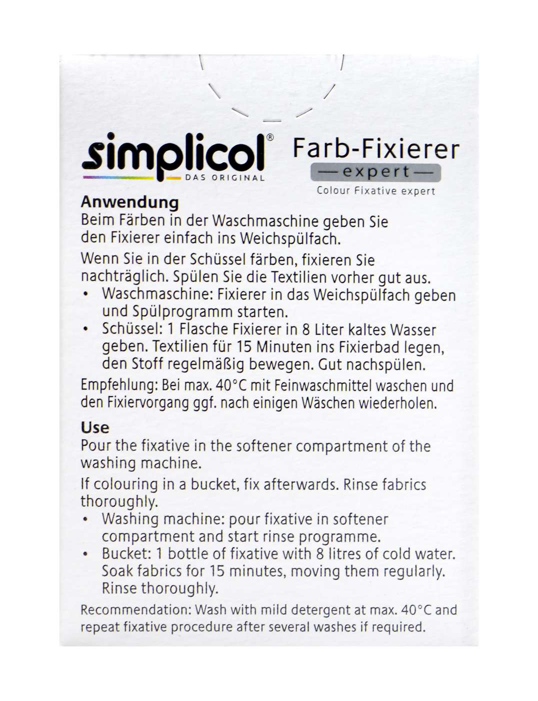 Simplicol Expert Farb-Fixierer - 1730 - 90 ml Simplicol Expert Farb-Fixierer - 1730 - 90 ml