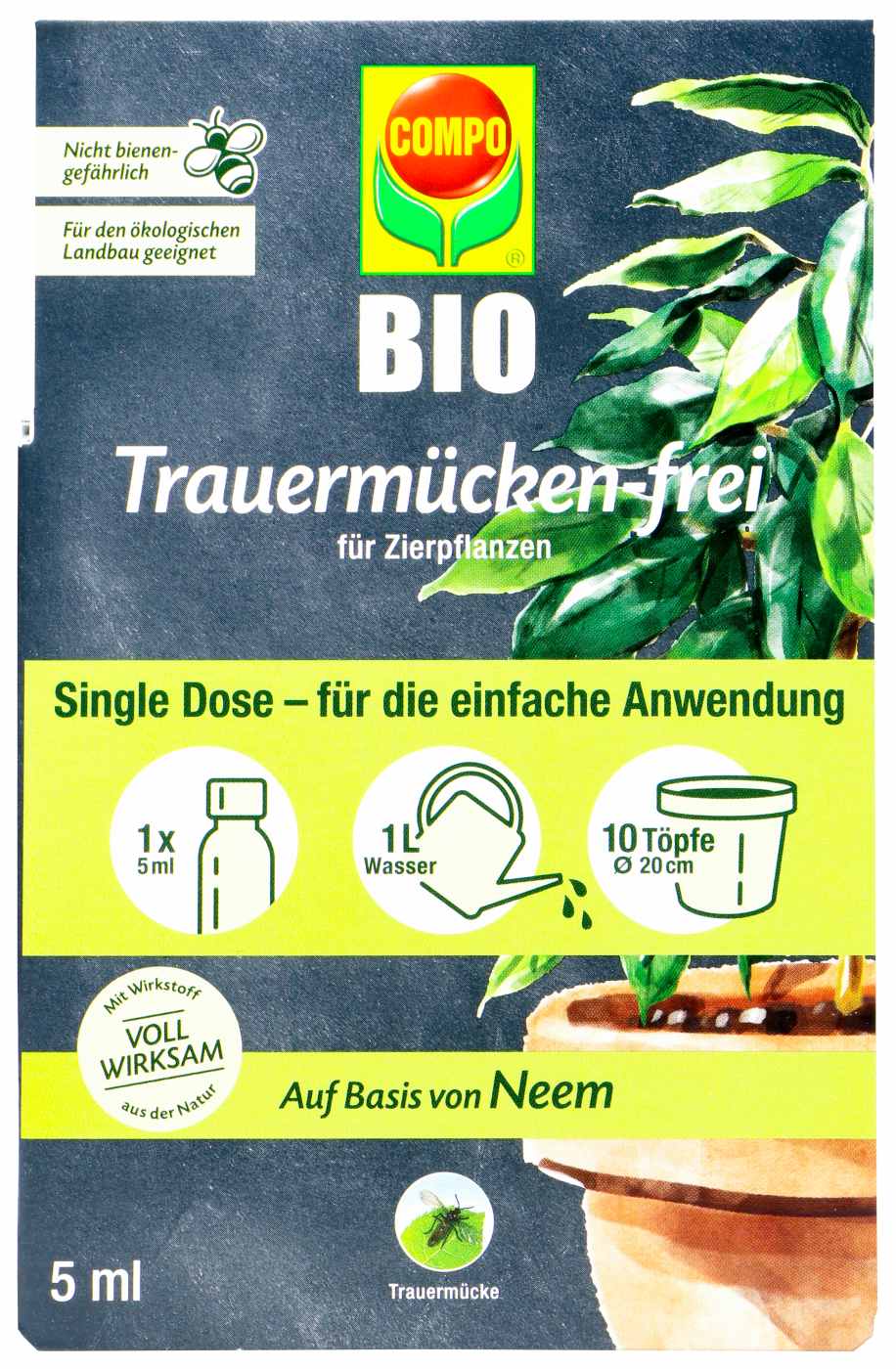 Compo Bio Trauermücken-Frei - 5 ml Compo Bio Trauermücken-Frei - 5 ml