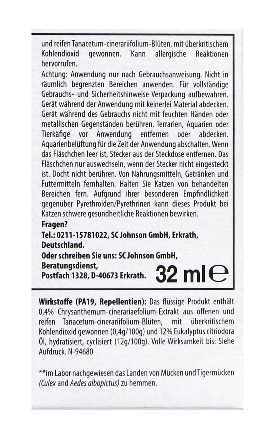 Raid Essentials Mücken-Stecker 45 Nächte Nf Mücken + Tigermücken- 32ml Raid Essentials Mücken-Stecker 45 Nächte Nf Mücken + Tigermücken- 32ml