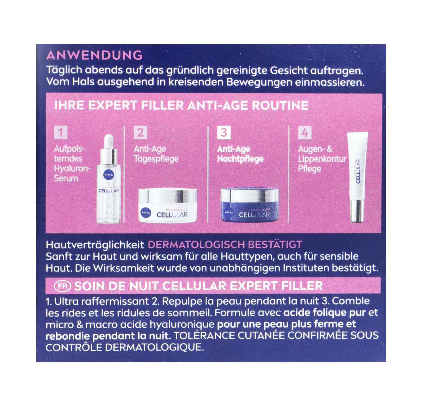 Nivea Visage Cellular Expert Filler Anti-Age Nachtcreme - 50 ml Nivea Visage Cellular Expert Filler Anti-Age Nachtcreme - 50 ml