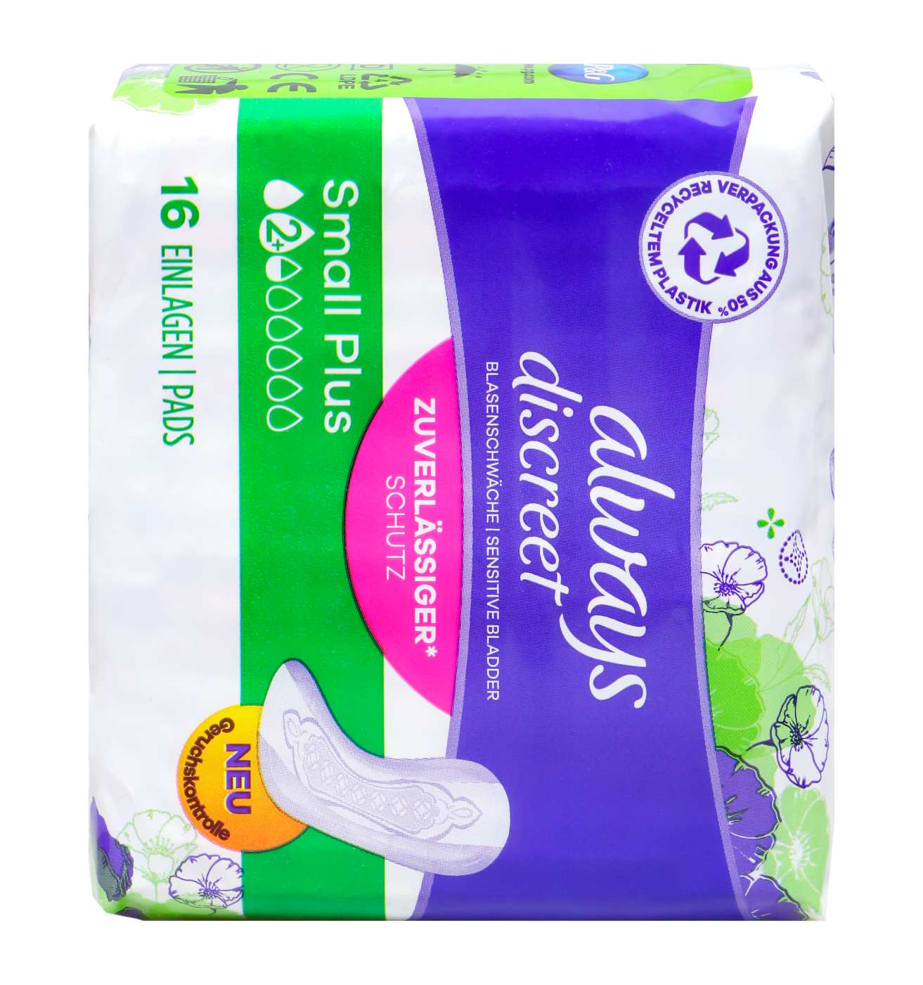 Always discreet Inkontinenz Einlagen S plus - 16 Stück Always discreet Inkontinenz Einlagen S plus - 16 Stück