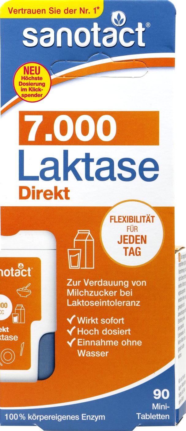 Sanotact Laktase 7.000 Mini-Tabletten - 90 Stück Sanotact Laktase 7.000 Mini-Tabletten - 90 Stück