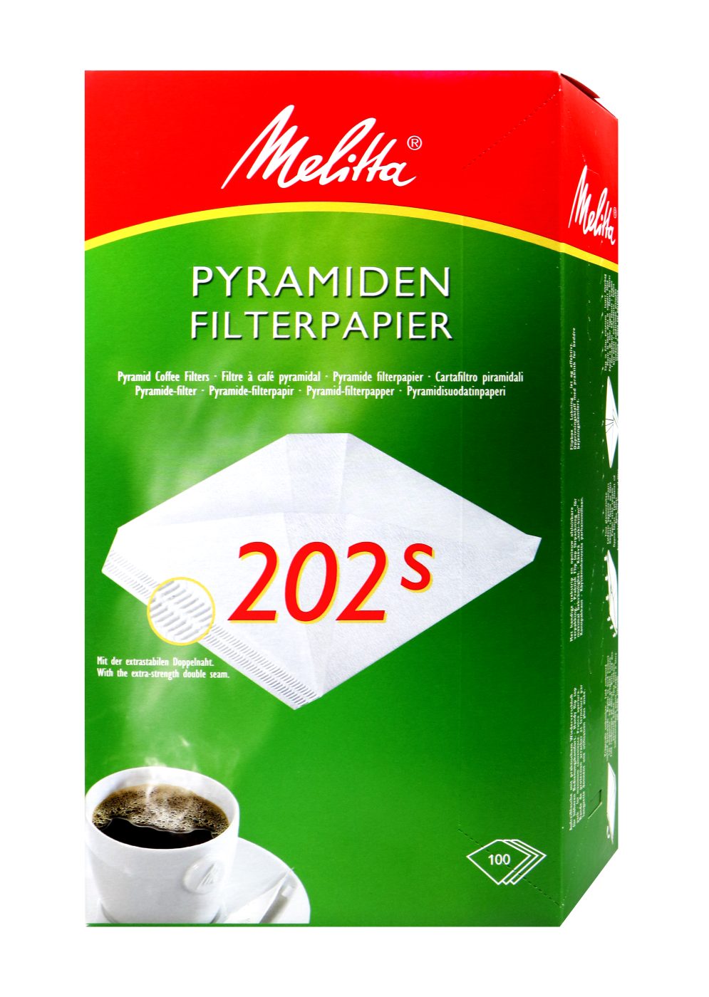 Melitta Pyramiden Filtertüten 202 S weiß - 100 Stück Melitta Pyramiden Filtertüten 202 S weiß - 100 Stück