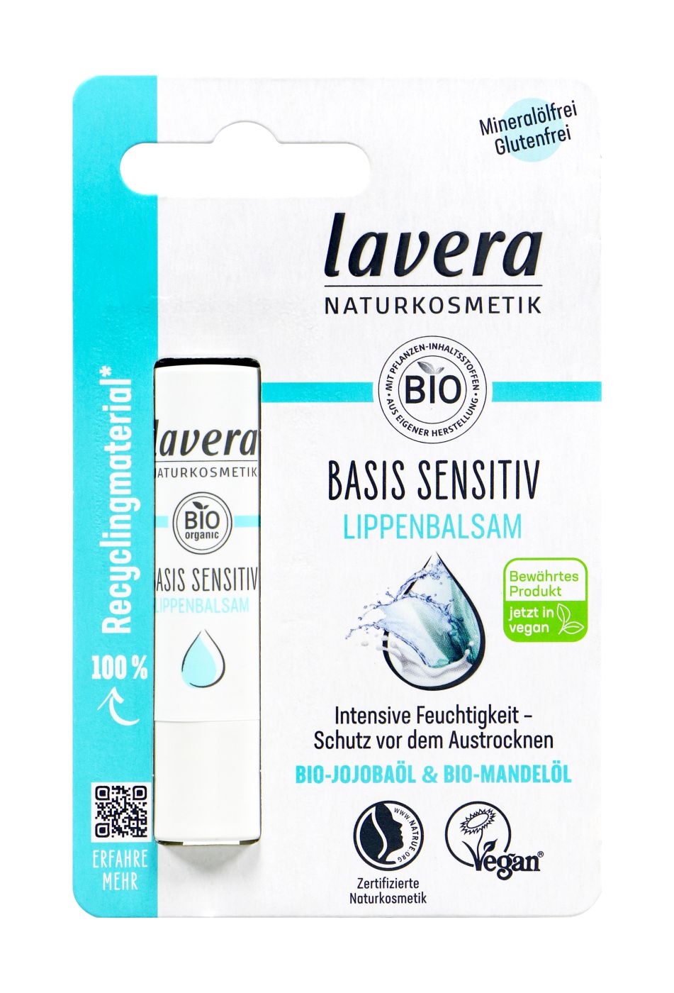 Lavera Sensitiv Lippenbalsam Bio-Jojobaöl & Bio Mandelöl - 1 Stück Lavera Sensitiv Lippenbalsam Bio-Jojobaöl & Bio Mandelöl - 1 Stück