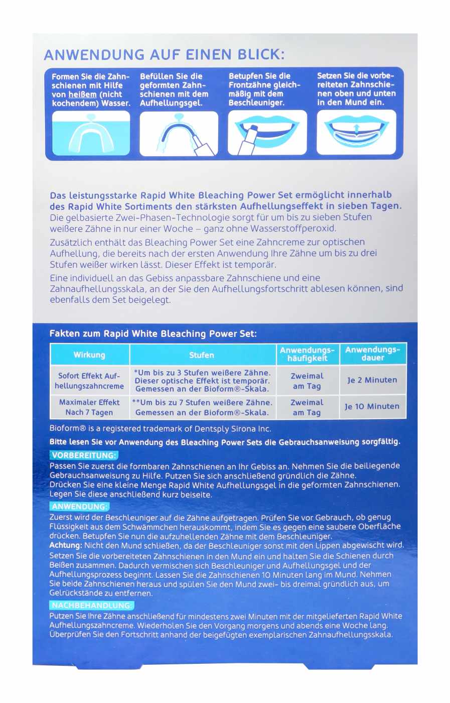 Rapid White Bleaching Power Set - 1 Stück Rapid White Bleaching Power Set - 1 Stück