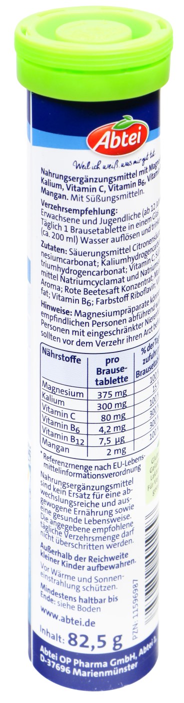 Abtei Magnesium + Kalium Brause - 15 Stück Abtei Magnesium + Kalium Brause - 15 Stück