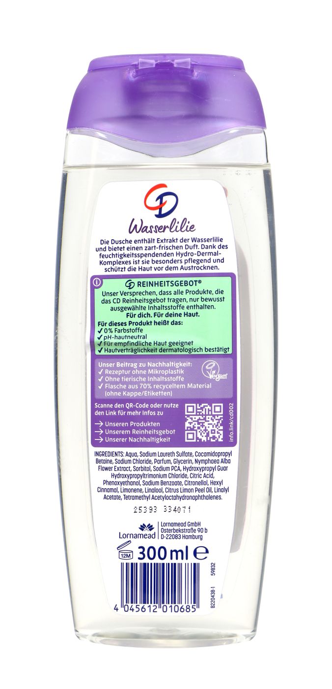 CD Feuchtigkeitsdusche Wasserlilie - 300 ml CD Feuchtigkeitsdusche Wasserlilie - 300 ml