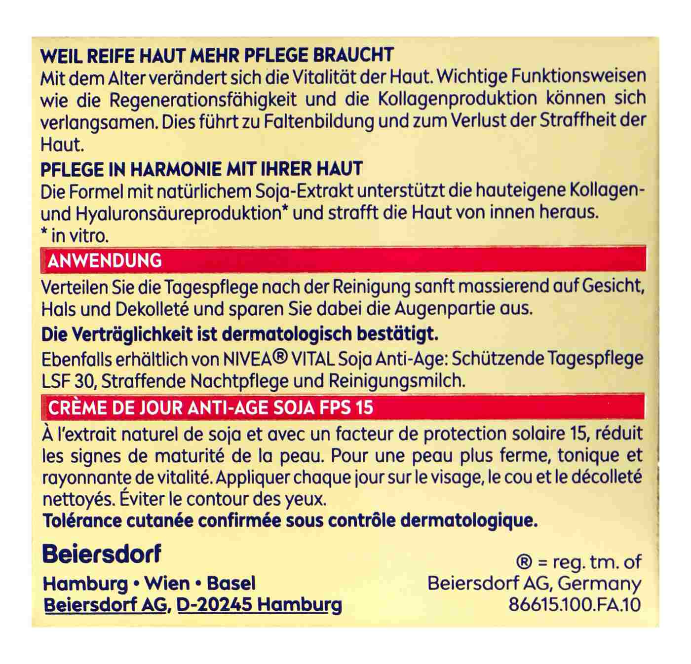 Nivea Vital Soja Straffende Tagespflege LSF15 - 50 ml Nivea Vital Soja Straffende Tagespflege LSF15 - 50 ml