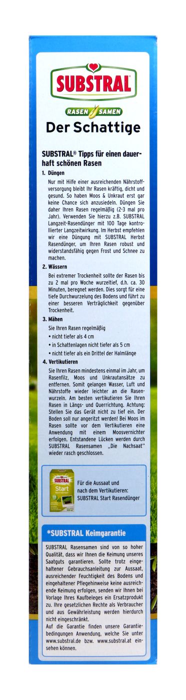 Substral Rasensamen Der Schattige für 50 qm - 1,0 kg Substral Rasensamen Der Schattige für 50 qm - 1,0 kg