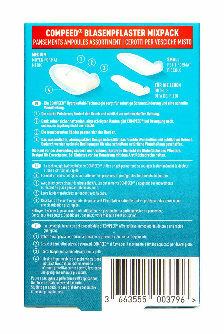 Compeed Blasenpflaster Mixpack - 6 Stück Compeed Blasenpflaster Mixpack - 6 Stück