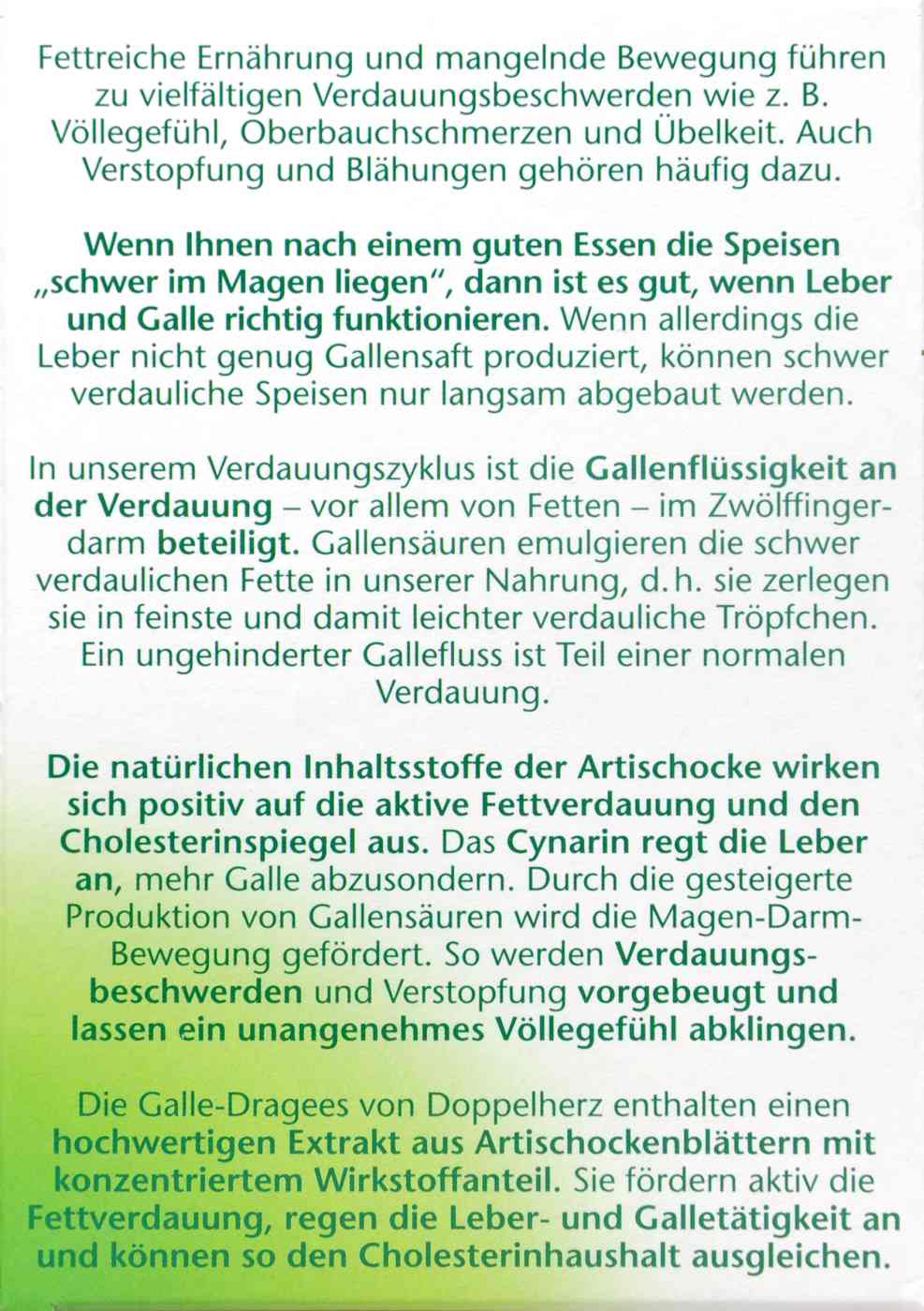 Doppelherz Galle-Artischocke - 50 Stück Doppelherz Galle-Artischocke - 50 Stück