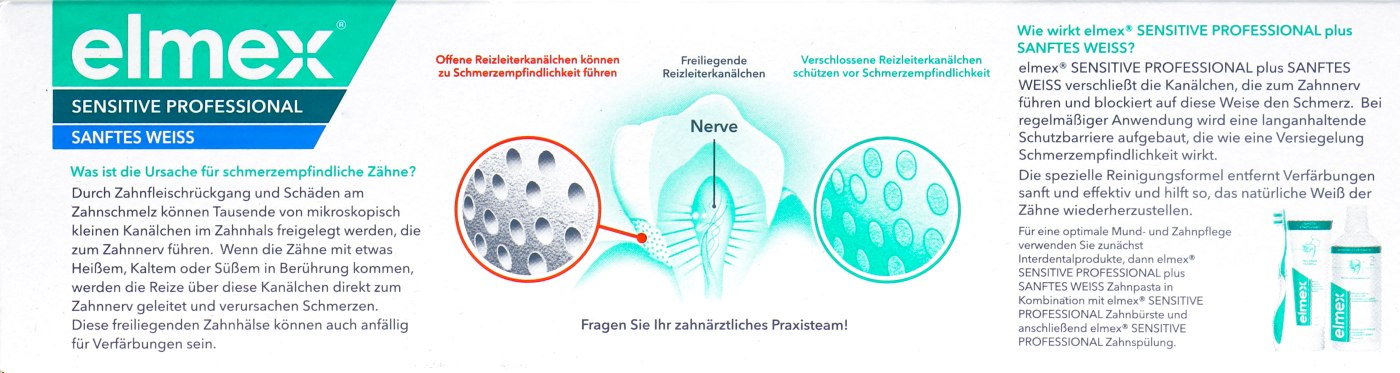 Elmex Zahnpasta Sensitive Professional Sanftes Weiß - 75 ml Elmex Zahnpasta Sensitive Professional Sanftes Weiß - 75 ml