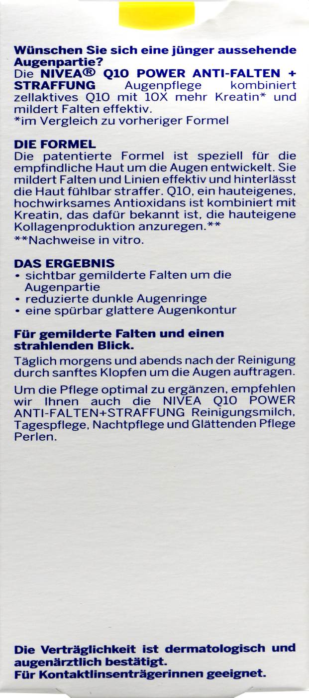 Nivea Visage Q10 Power Augenpflege - 15 ml Nivea Visage Q10 Power Augenpflege - 15 ml