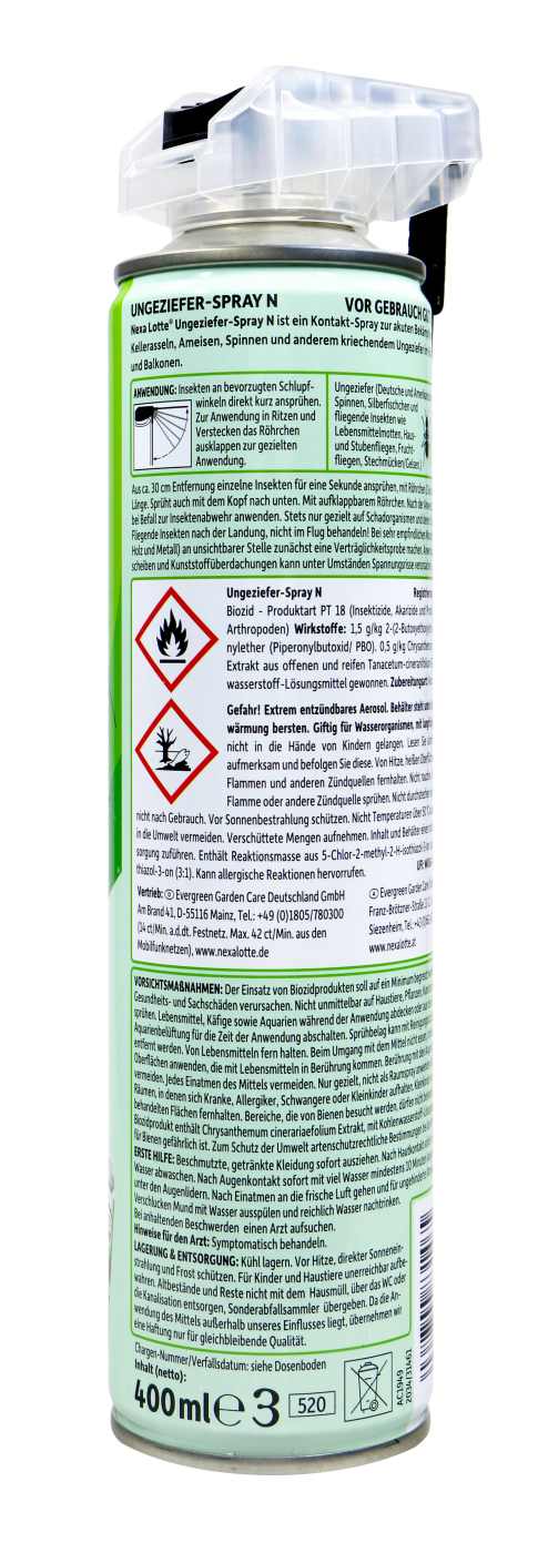 Nexa Lotte Ungeziefer Spray N - 0,4 l Nexa Lotte Ungeziefer Spray N - 0,4 l