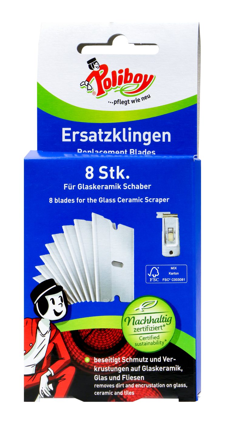Poliboy Ersatzklingen für Schaber - 8 Stück Poliboy Ersatzklingen für Schaber - 8 Stück