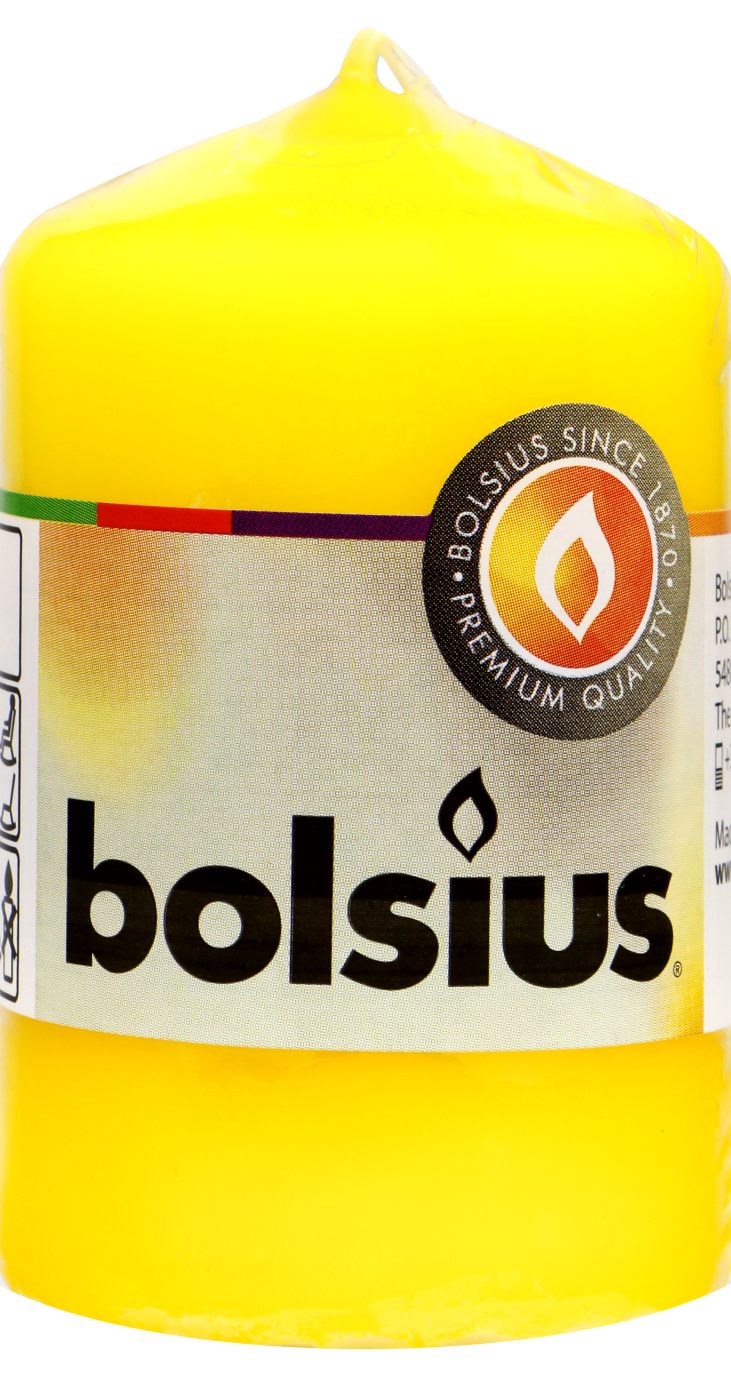 Bolsius Stumpenkerze Gelb - 1 Stück Bolsius Stumpenkerze Gelb - 1 Stück