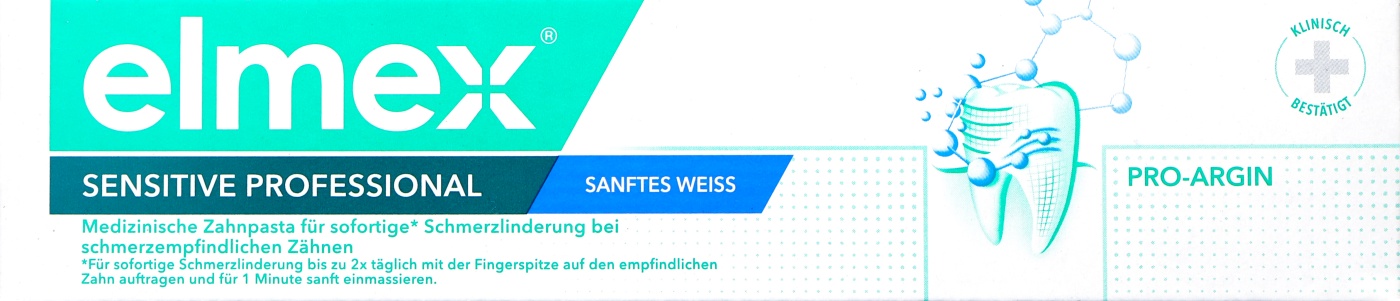 Elmex Zahnpasta Sensitive Professional Sanftes Weiß - 75 ml Elmex Zahnpasta Sensitive Professional Sanftes Weiß - 75 ml