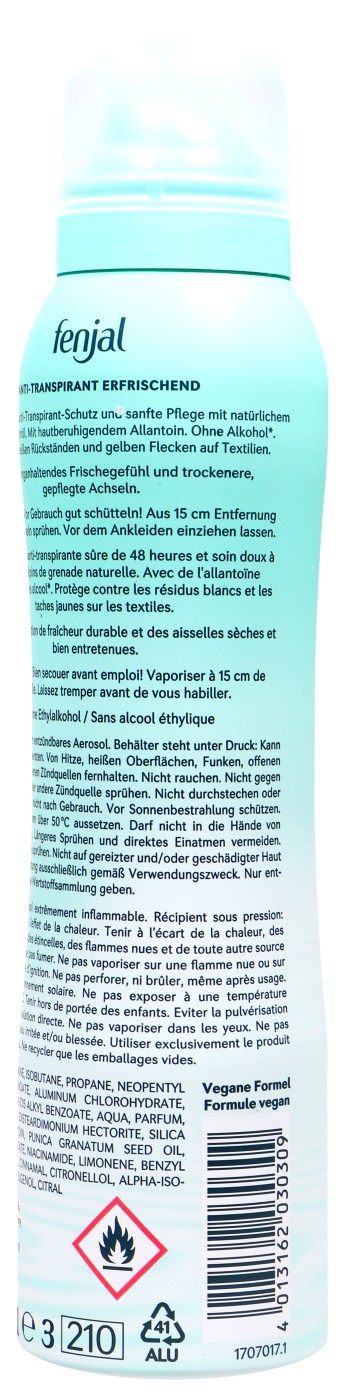 Fenjal Deo Anti-Transpirant Erfrischend 48h - 150 ml Fenjal Deo Anti-Transpirant Erfrischend 48h - 150 ml