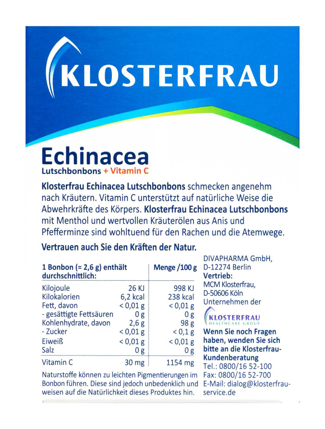 Klosterfrau Echinacea Lutschtabletten Zuckerfrei - 24 Stück Klosterfrau Echinacea Lutschtabletten Zuckerfrei - 24 Stück