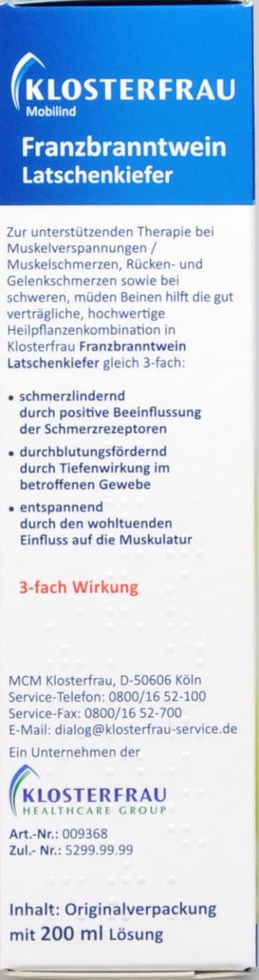 Klosterfrau Franzbranntwein Latschenkiefer - 200 ml Klosterfrau Franzbranntwein Latschenkiefer - 200 ml