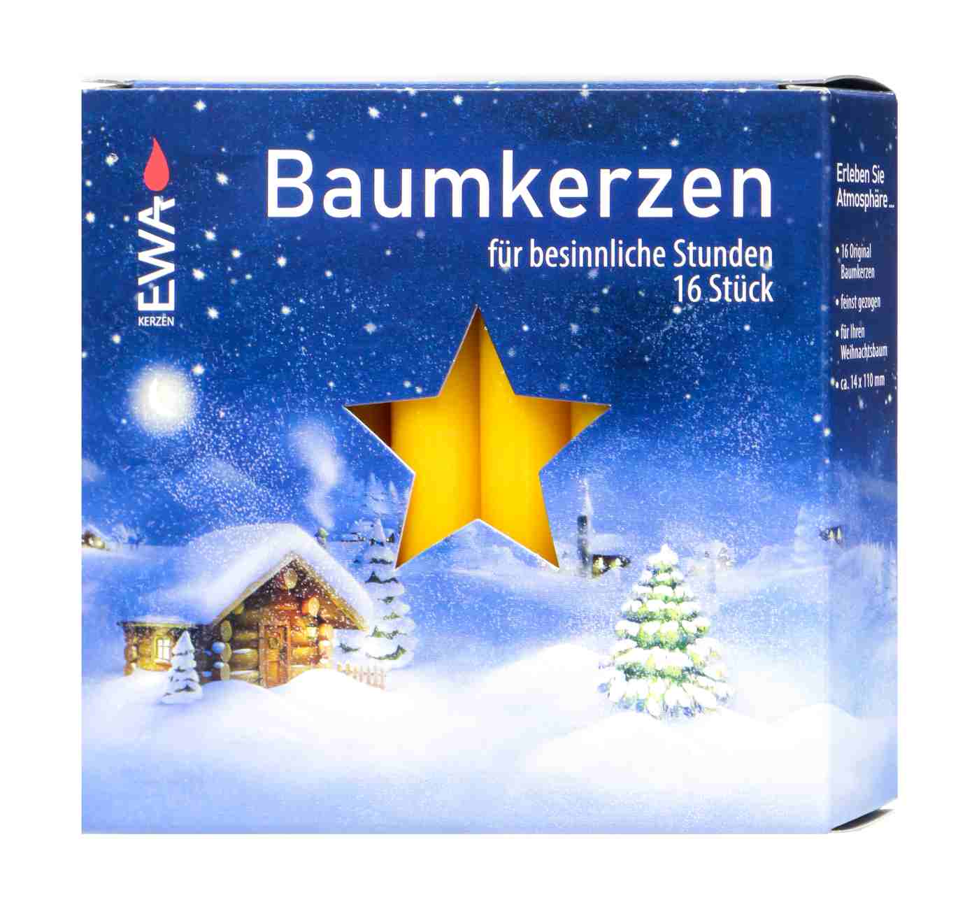 EWA Baumkerzen Natur 16 / 250 - 16 Stück EWA Baumkerzen Natur 16 / 250 - 16 Stück