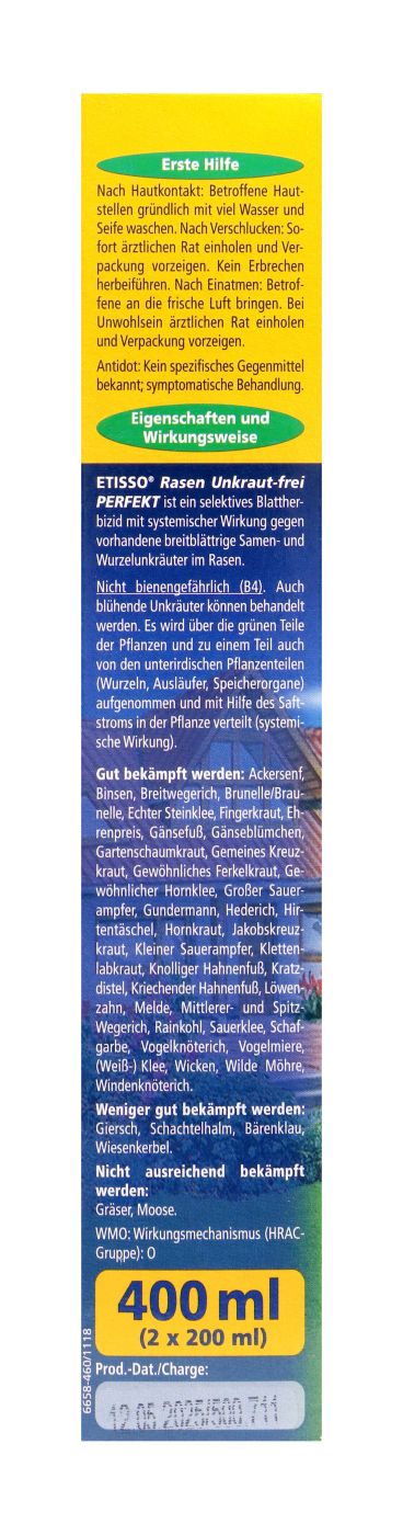 ETISSO® Rasen Unkraut frei PERFEKT - 400 ml ETISSO® Rasen Unkraut frei PERFEKT - 400 ml