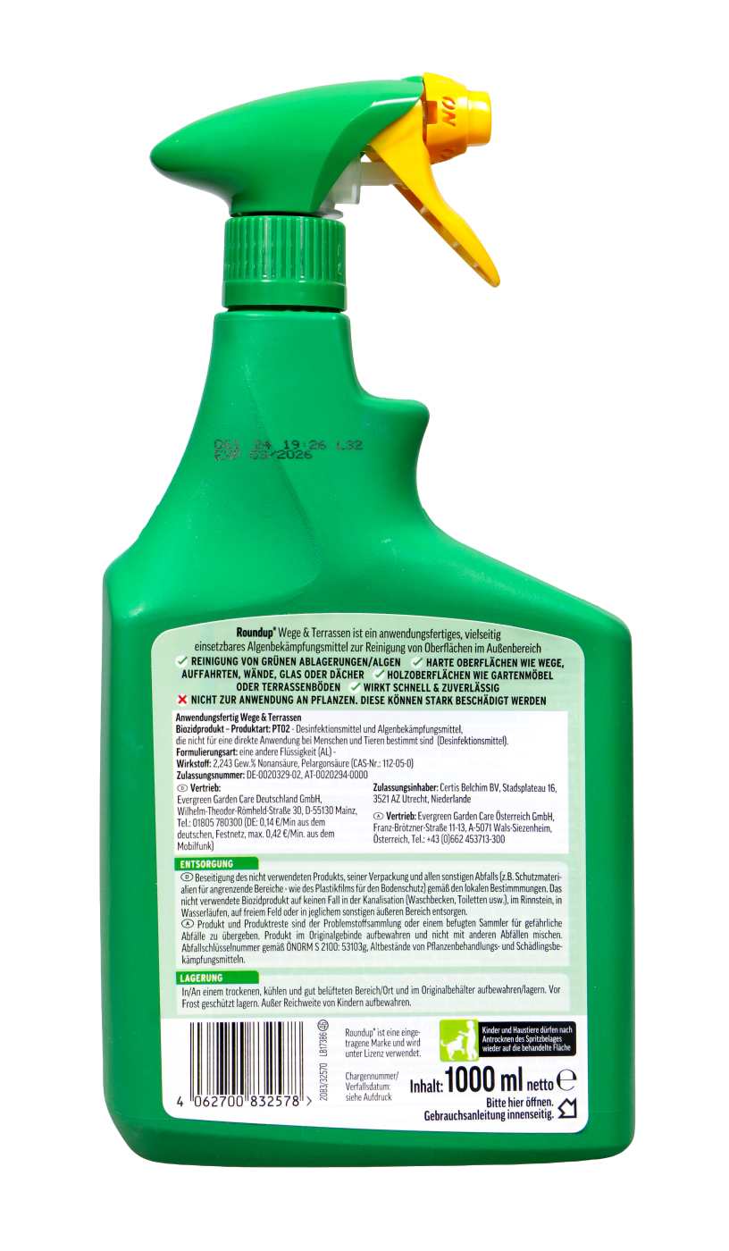 Roundup Wege und Terassen Sprühflasche - 1 l Roundup Wege und Terassen Sprühflasche - 1 l