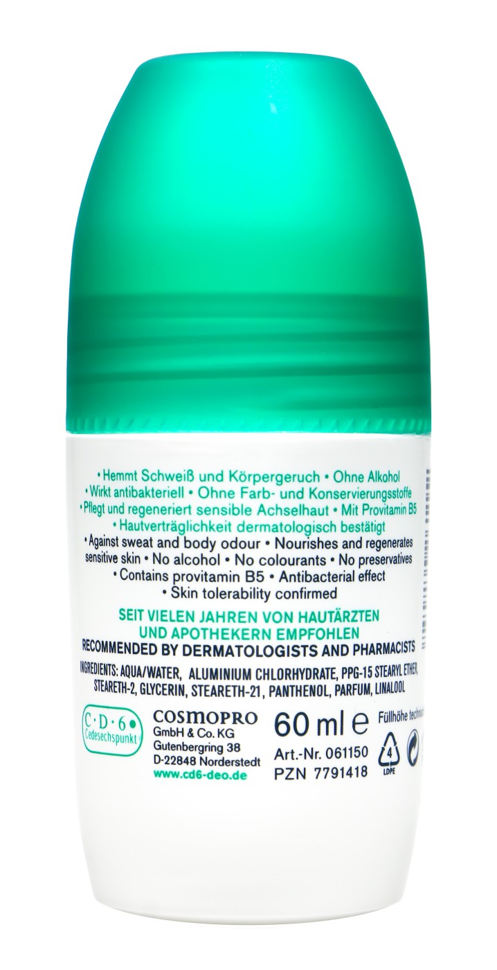 CD 6 Deo Roll On - 60 ml CD 6 Deo Roll On - 60 ml