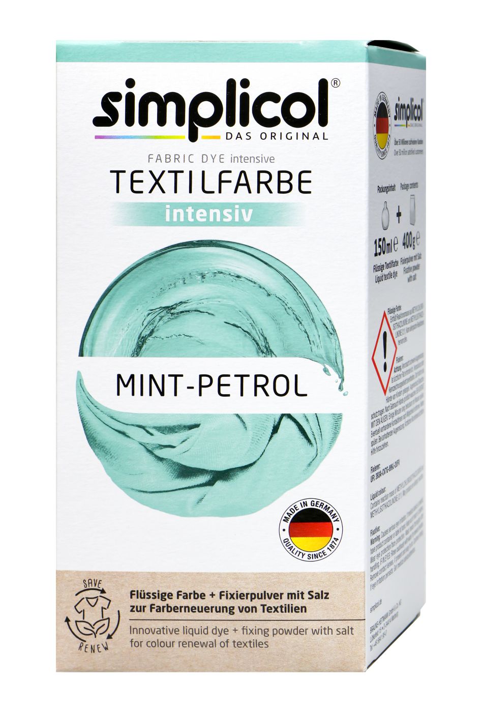 Simplicol Intensiv Mint-Petrol Textilfarbe - 1027251 Simplicol Intensiv Mint-Petrol Textilfarbe - 1027251