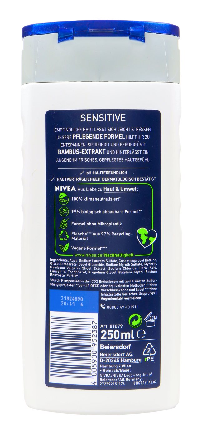 Nivea Men 3in1 Duschgel sensitive - 250 ml Nivea Men 3in1 Duschgel sensitive - 250 ml