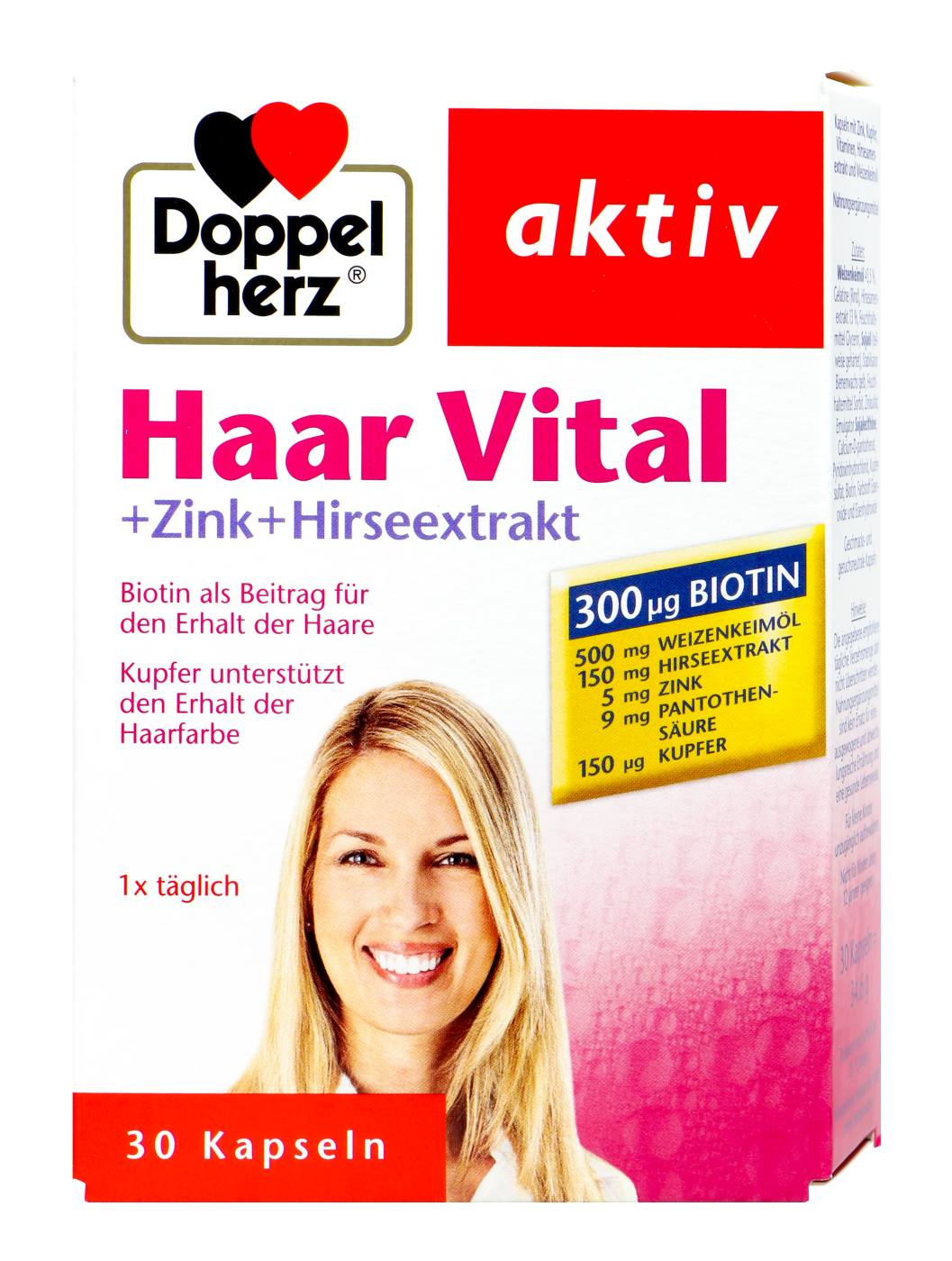 Doppelherz Haar Vital + Zink + Hirseextrakt - 30 Stück Doppelherz Haar Vital + Zink + Hirseextrakt - 30 Stück