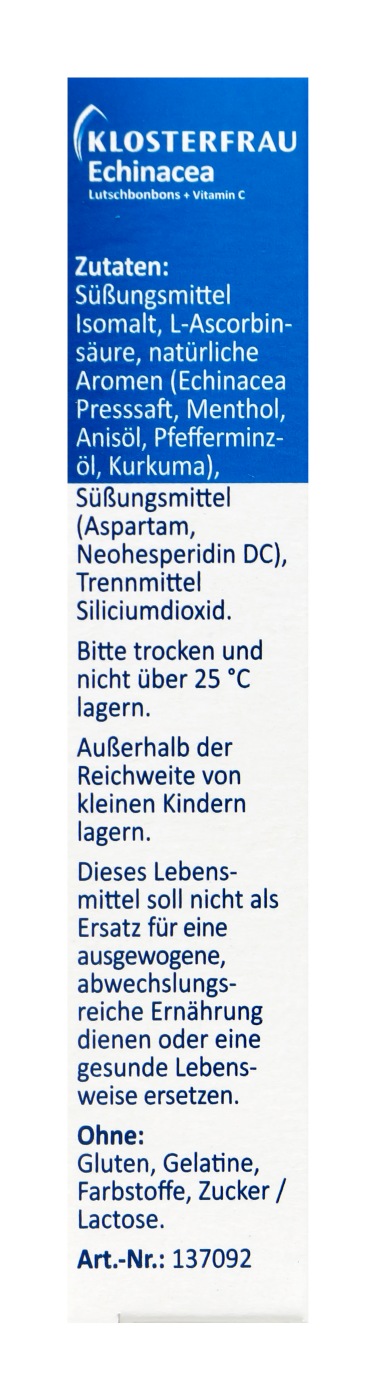 Klosterfrau Echinacea Lutschtabletten Zuckerfrei - 24 Stück Klosterfrau Echinacea Lutschtabletten Zuckerfrei - 24 Stück