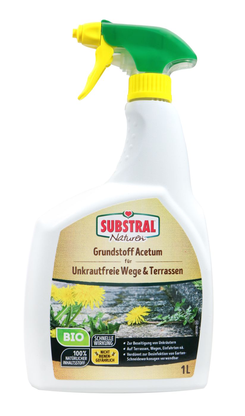 Substral Naturen Grundstoff Aceteum Bio Unkrautfrei für Terrassen und Wege - 1,0 l Substral Naturen Grundstoff Aceteum Bio Unkrautfrei für Terrassen und Wege - 1,0 l