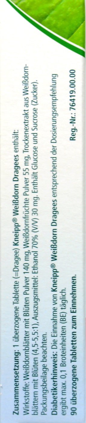 Kneipp Weißdorn Dragees - 90 Stück Kneipp Weißdorn Dragees - 90 Stück