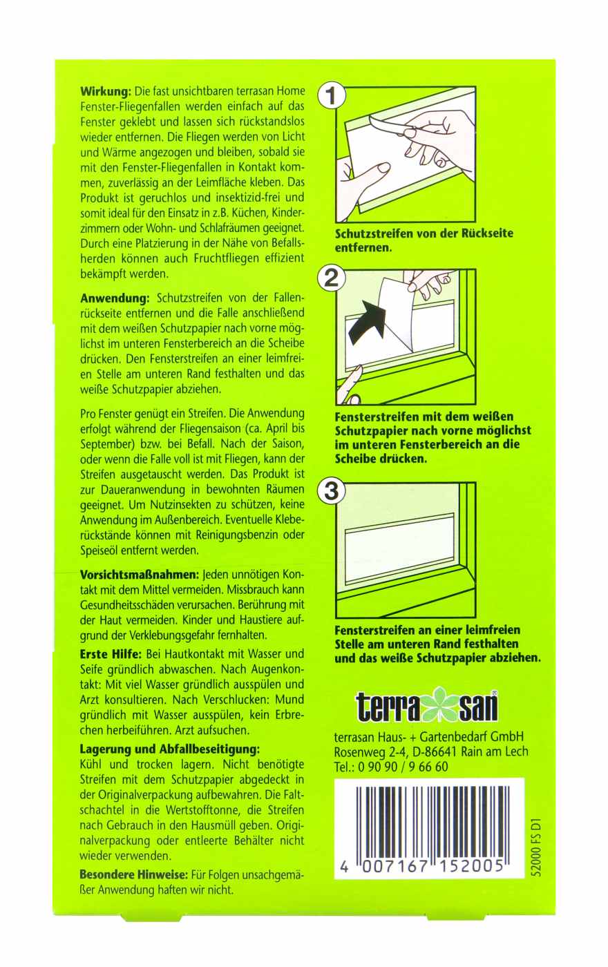 terrasan Fenster Fliegenfallen - 6 Stück terrasan Fenster Fliegenfallen - 6 Stück